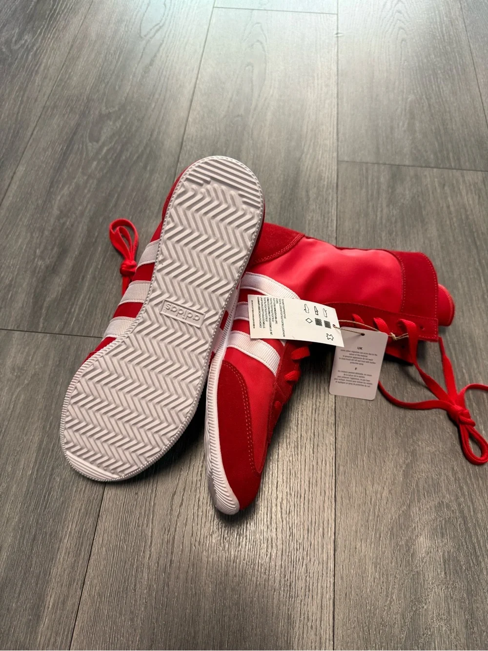 adidas Originals Japan H W Red White Gold Metallic Boxing Shoes JR8121 W Sz 8.5